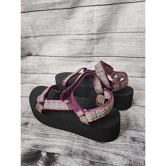 Teva Universal Platform Sandals Women Size 11 Purple 1008844 Strappy Summer