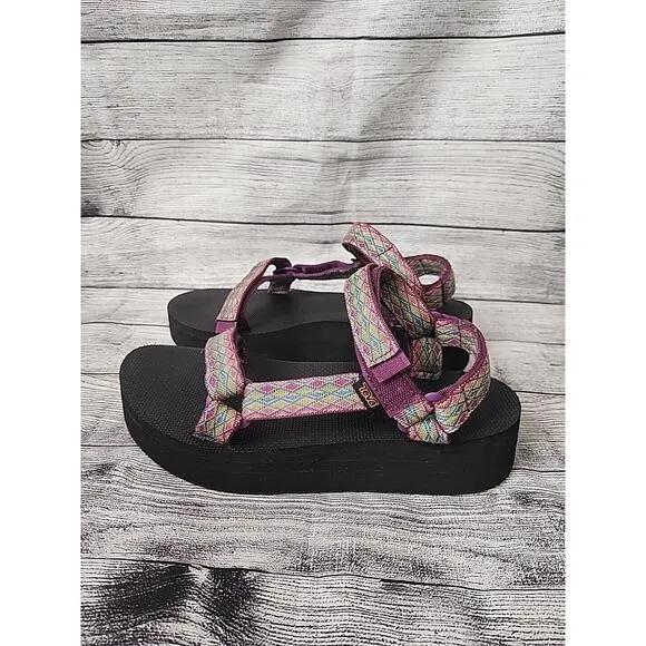 Teva Universal Platform Sandals Women Size 11 Purple 1008844 Strappy Summer