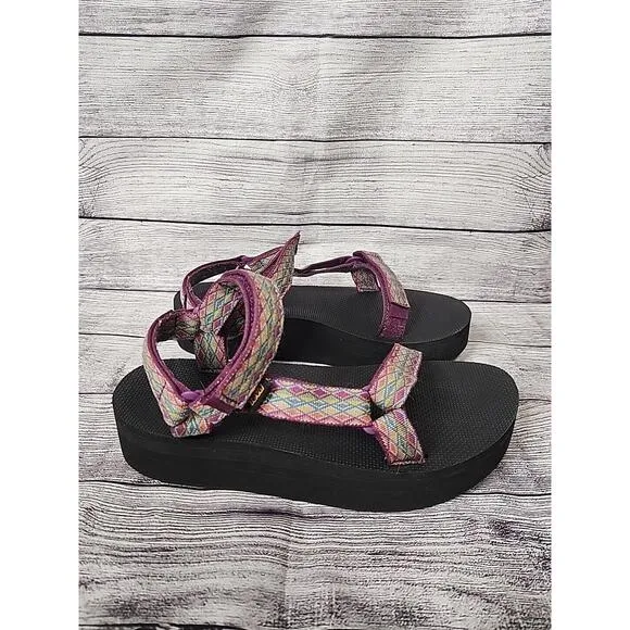 Teva Universal Platform Sandals Women Size 11 Purple 1008844 Strappy Summer
