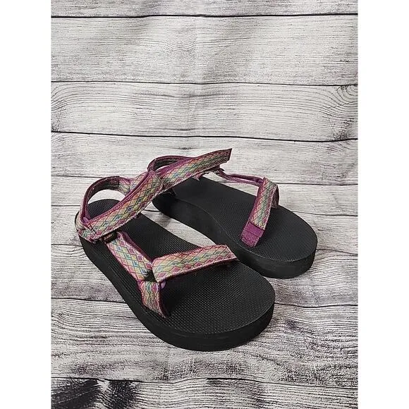 Teva Universal Platform Sandals Women Size 11 Purple 1008844 Strappy Summer