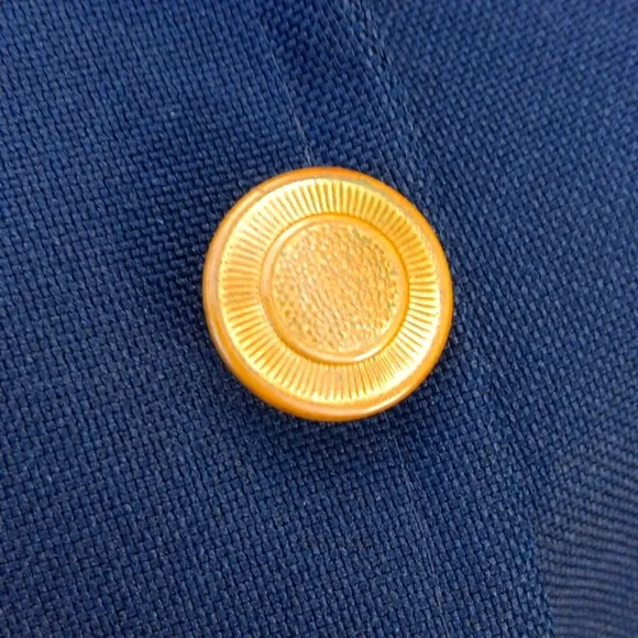 THE CLASSIC COLLECTION MEN'S VINTAGE MIDNIGHT BLUE GOLD BUTTON CLASSIC BLAZER