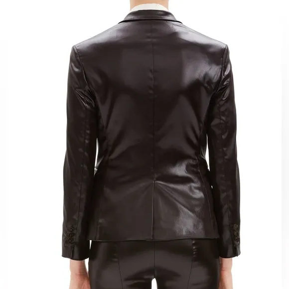 Theory classic shrunken jacket mink brown
