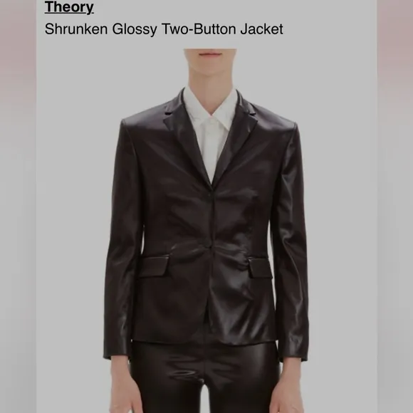 Theory classic shrunken jacket mink brown