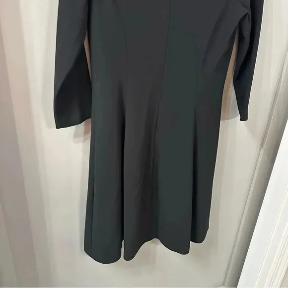 Theory Dress Scoop Neck 3/4 Sleeve Beyao Modern Crepe Size 8