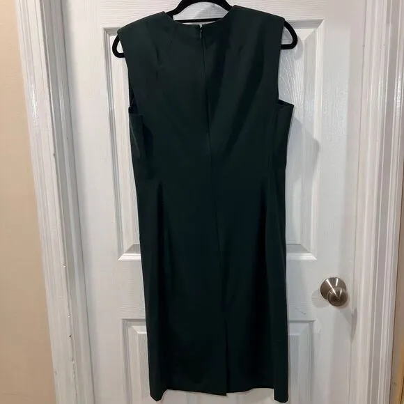 Theory Forest Green Sleeveless Sheath‎ Dress Prof Workwear Classic NWT-SZ 10