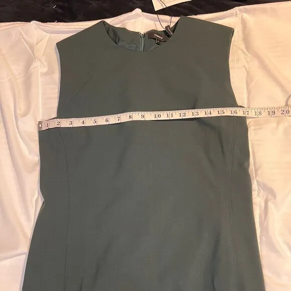 Theory Forest Green Sleeveless Sheath‎ Dress Prof Workwear Classic NWT-SZ 10