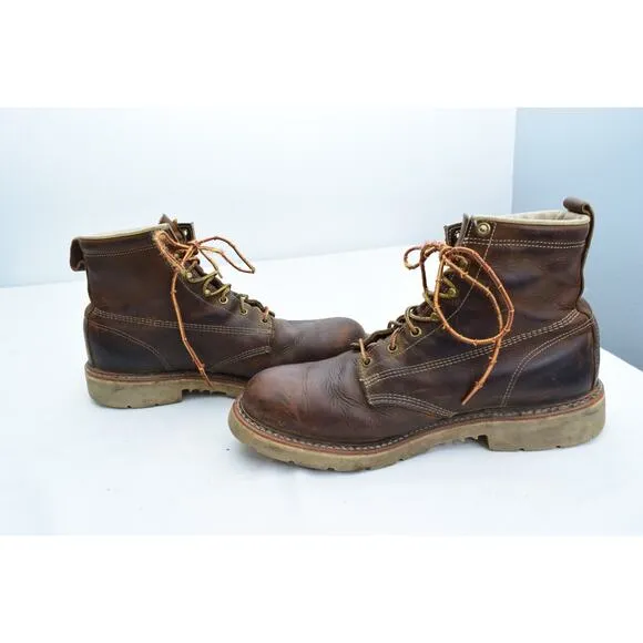 THOROGOOD American Heritage Moc Toe Boots 11.5EE Lace Leather Brown