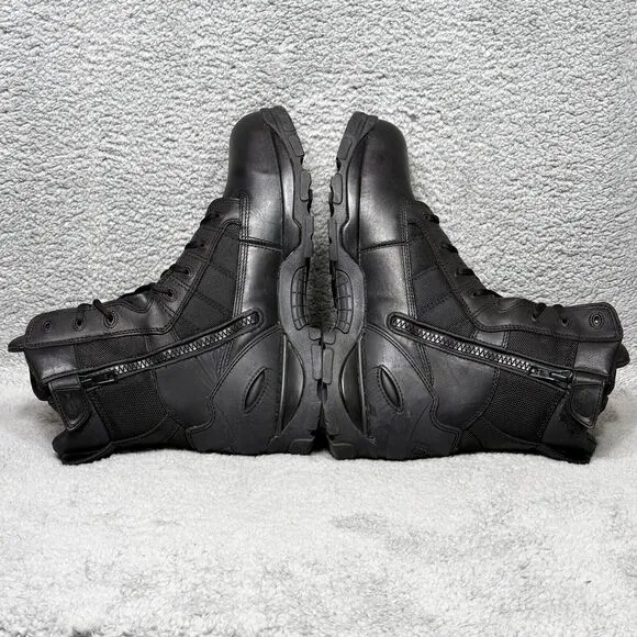 Thorogood Omega 8&quot; Sniper Mens Size 13 Duty Boots Black Leather Side Zip