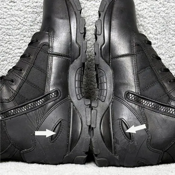 Thorogood Omega 8&quot; Sniper Mens Size 13 Duty Boots Black Leather Side Zip