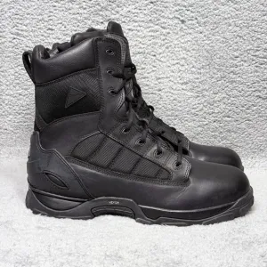 Thorogood Omega 8&quot; Sniper Mens Size 13 Duty Boots Black Leather Side Zip