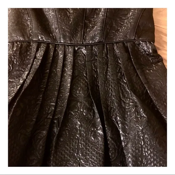TIBI Modern Brocade Black Party Dress, Strapless Mini LBD, Small, NWOT
