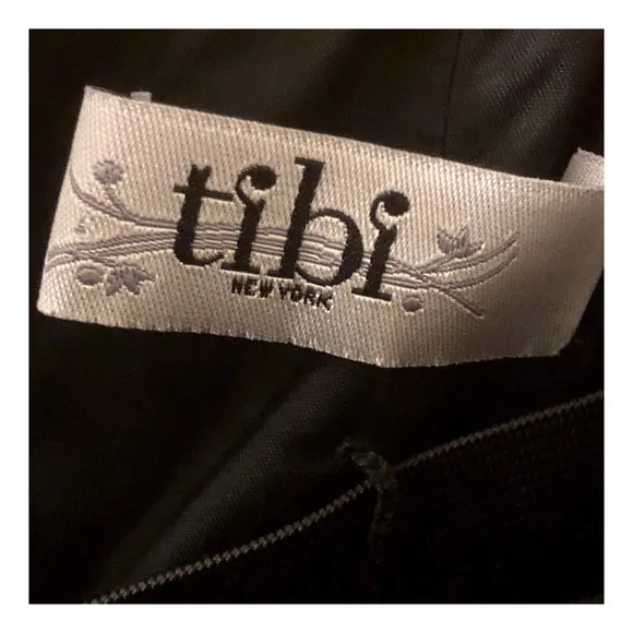 TIBI Modern Brocade Black Party Dress, Strapless Mini LBD, Small, NWOT