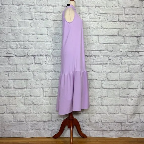 Tibi Modern Drape Sculpted Drape Midi Dress in Mulberry