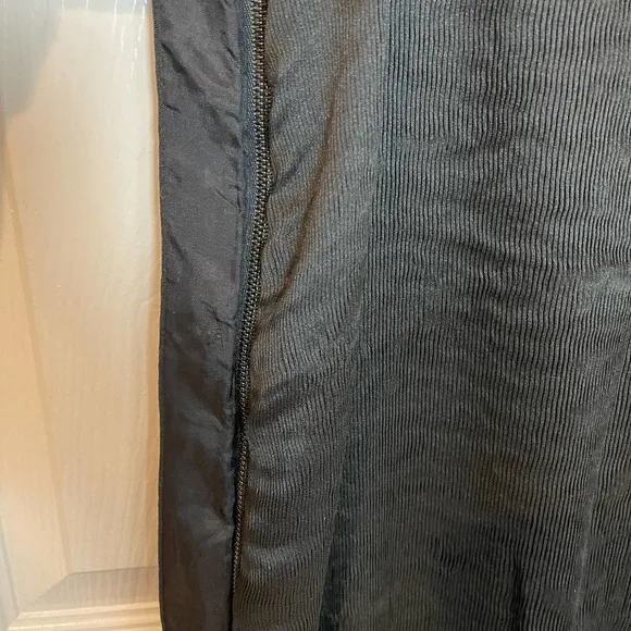 Tibi Women’s Textured Black Sleeveless Midi Dress Classic Column Size 6
