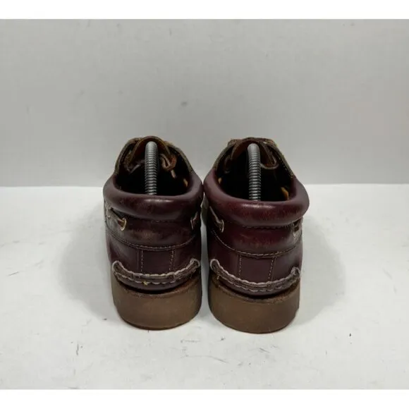 Timberland 3 Eye Classic Lug Oxblood Burgundy Boat Shoes 50009 Mens Size 8.5 M