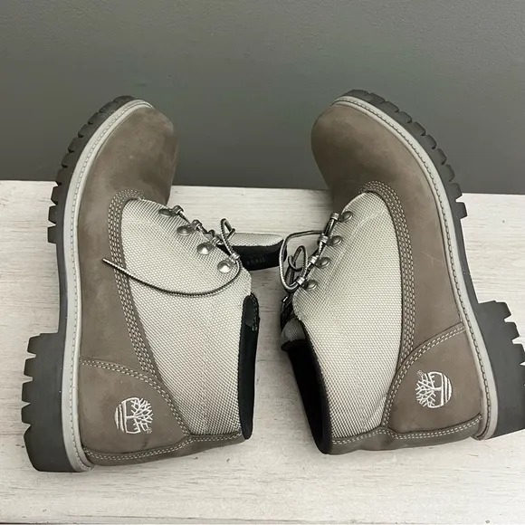 Timberland Campsite Grey Nubuck Waterproof Lug Boots Size 10 with Original Box