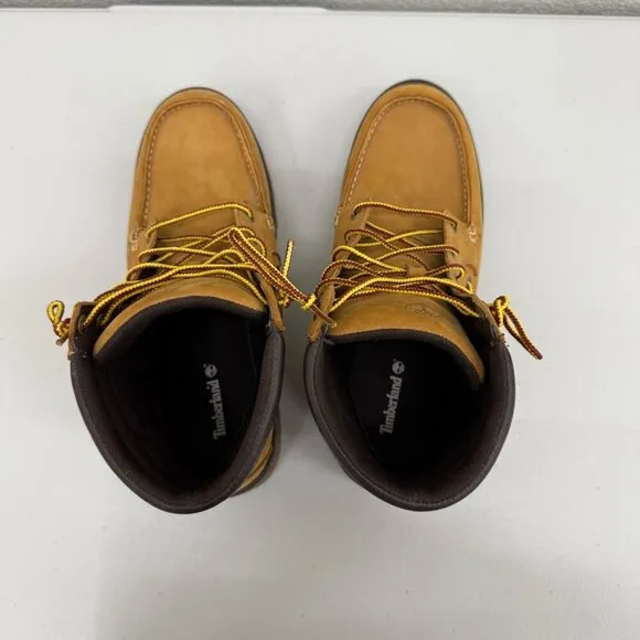 Timberland Oakwell Moc Toe Leather Lace Up Boots Shoes A1BVS Boys Youth size 6.5