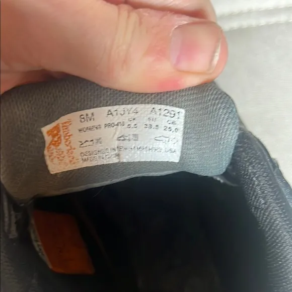 Timberland PRO Black and Gray Safety Shoes Steel Toe Size 8M