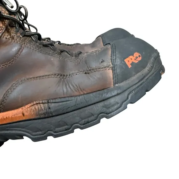 Timberland PRO Bosshog Safety Toe Leather Work Boots Size 12 Waterproof Brown