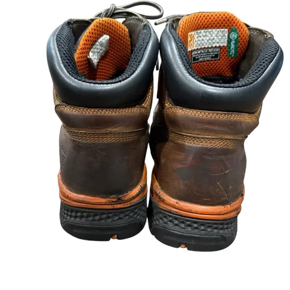 Timberland PRO Bosshog Safety Toe Leather Work Boots Size 12 Waterproof Brown