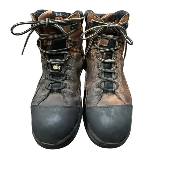 Timberland PRO Bosshog Safety Toe Leather Work Boots Size 12 Waterproof Brown