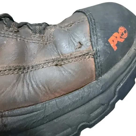 Timberland PRO Bosshog Safety Toe Leather Work Boots Size 12 Waterproof Brown