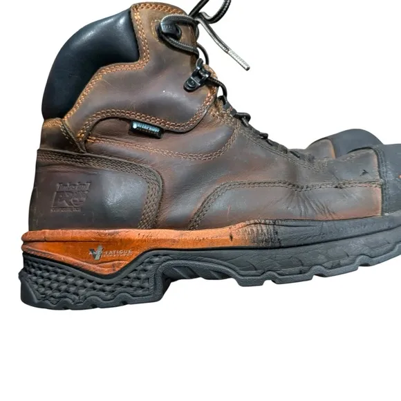 Timberland PRO Bosshog Safety Toe Leather Work Boots Size 12 Waterproof Brown