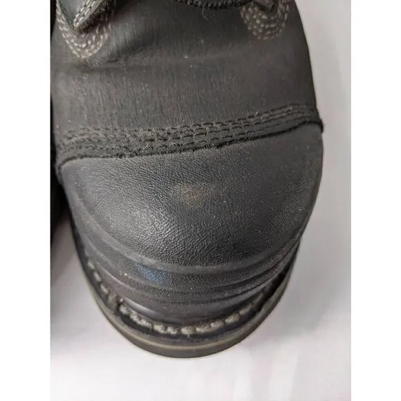 Timberland Pro Series Boots Steel Toe Slip Resistant Heavy Black Leather Sz 10