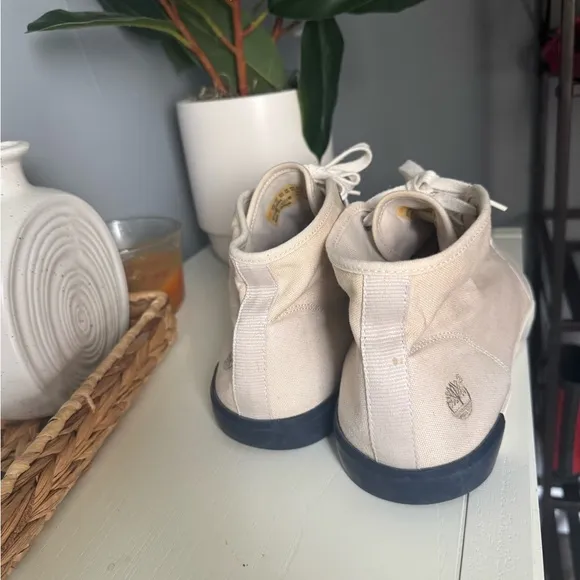 Timberland White and Brown Sneakers with Classic Design
