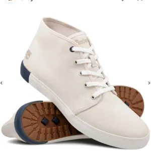 Timberland White and Brown Sneakers with Classic Design