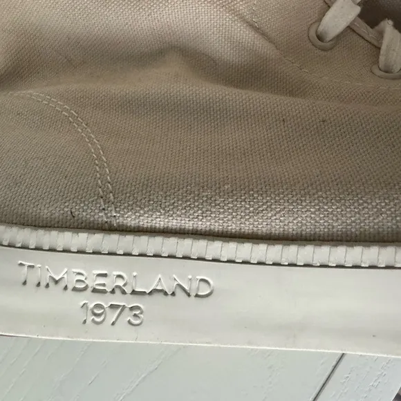Timberland White and Brown Sneakers with Classic Design