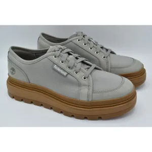 Timberland Women Sz 8.5 Ray City EK  Grey Canvas Oxford Platform Shoes Sneakers