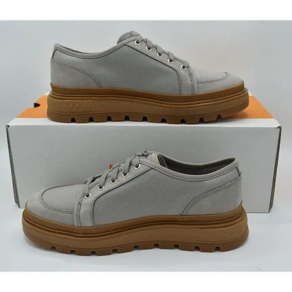 Timberland Womens Sz 9.5 Ray City EK  Grey Canvas Oxford Platform Shoes Sneakers