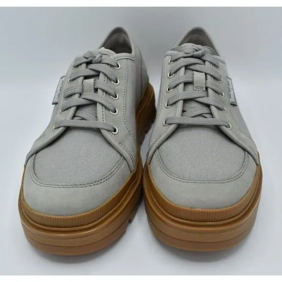 Timberland Womens Sz 9.5 Ray City EK  Grey Canvas Oxford Platform Shoes Sneakers