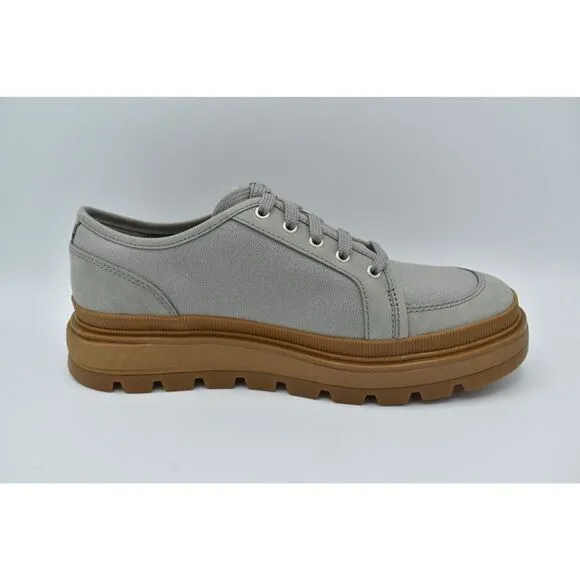Timberland Womens Sz 9.5 Ray City EK  Grey Canvas Oxford Platform Shoes Sneakers