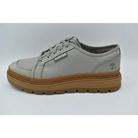 Timberland Womens Sz 9.5 Ray City EK  Grey Canvas Oxford Platform Shoes Sneakers