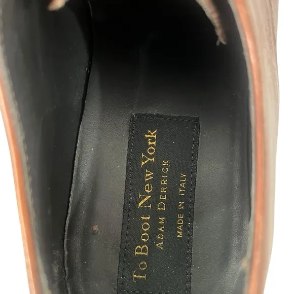 To Boot New York men’s Size 9 Shoes Brown Leather Burnished Derby Ivins Oxford