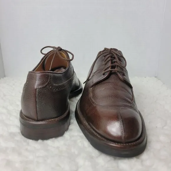 To Boot New York Mens Oxford Brown Shoes Size 8.5 Apron Split Toe Pebble Leather