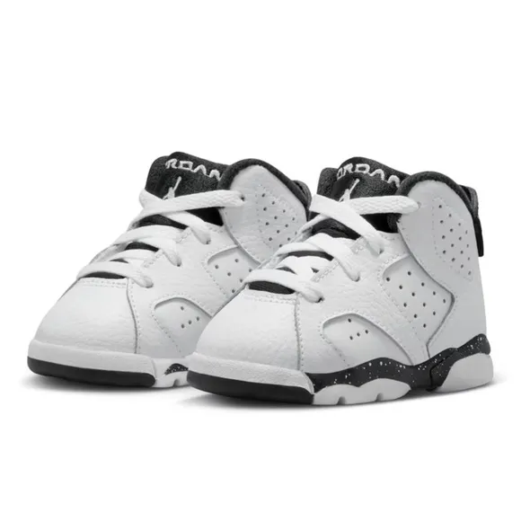 TODDLER BOYS JORDAN BRAND WHITE AIR JORDAN 6 RETRO ATHLETIC SNEAKERS LIKE NEW
