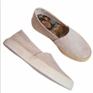 TOMMY BAHAMA Deck Shoes Slip On Canvas Jute Linen Size 6