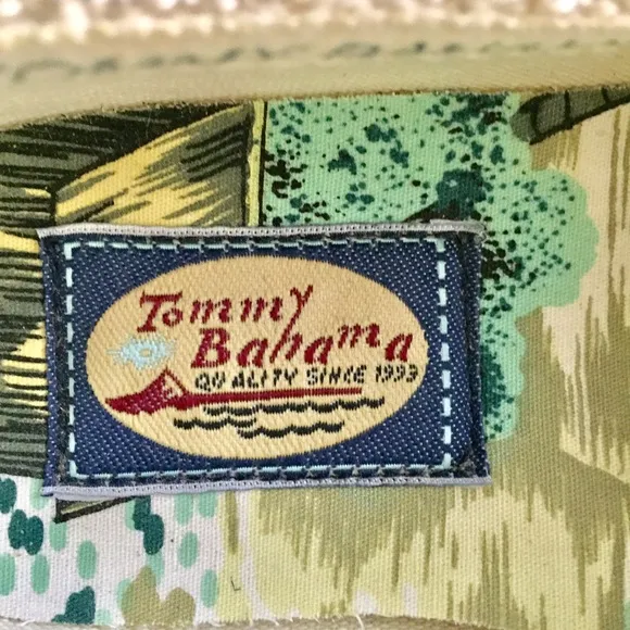 TOMMY BAHAMA Deck Shoes Slip On Canvas Jute Linen Size 6