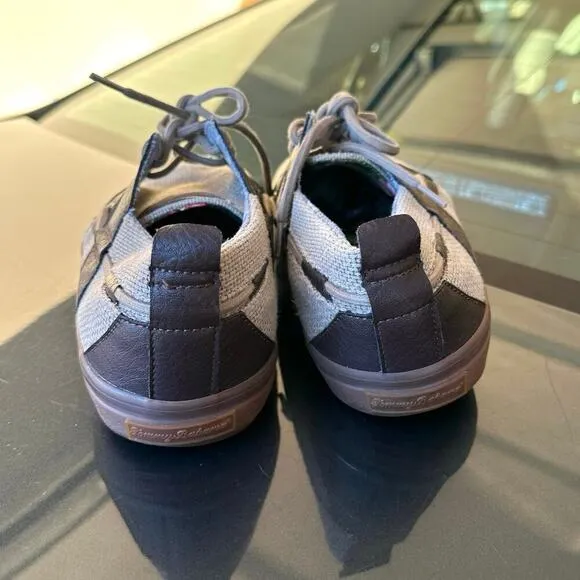 Tommy Bahama Men's Stripe Breaker Lace Up Boat Shoes Size 11 Tan