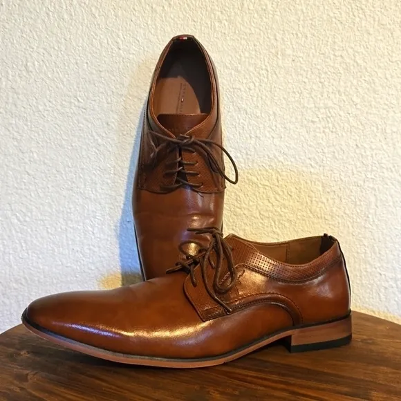 Tommy Hilfiger Mens Brown Lace up dress shoes Neutral Preppy Sz.11