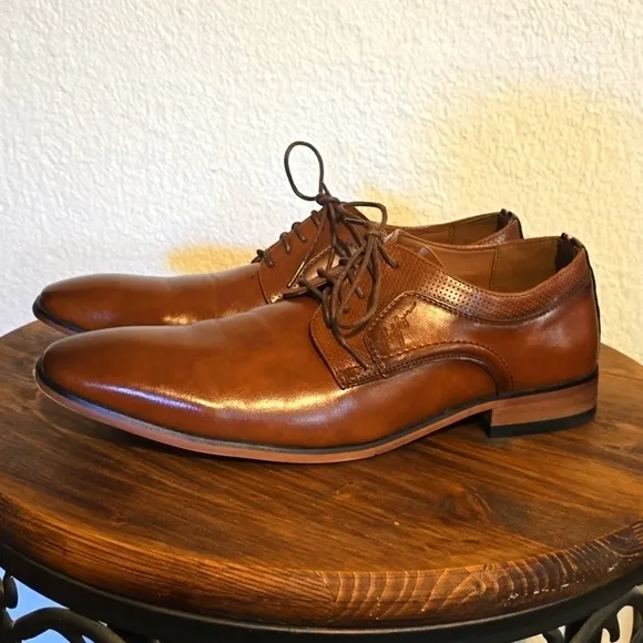 Tommy Hilfiger Mens Brown Lace up dress shoes Neutral Preppy Sz.11
