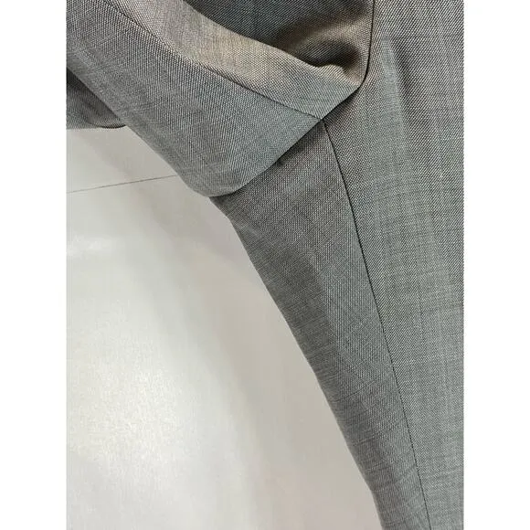 TOMMY HILFIGER Men's Light Grey Sharkskin Modern-Fit Flat Front Pants SZ 36X32