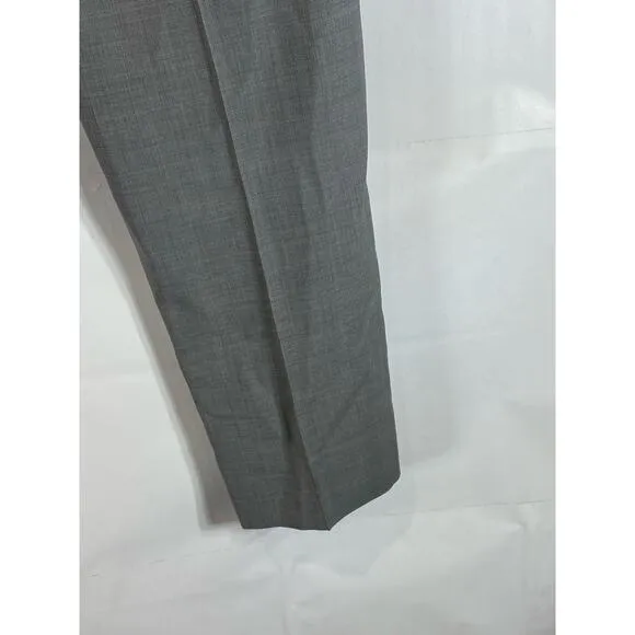 TOMMY HILFIGER Men's Light Grey Sharkskin Modern-Fit Flat Front Pants SZ 36X32