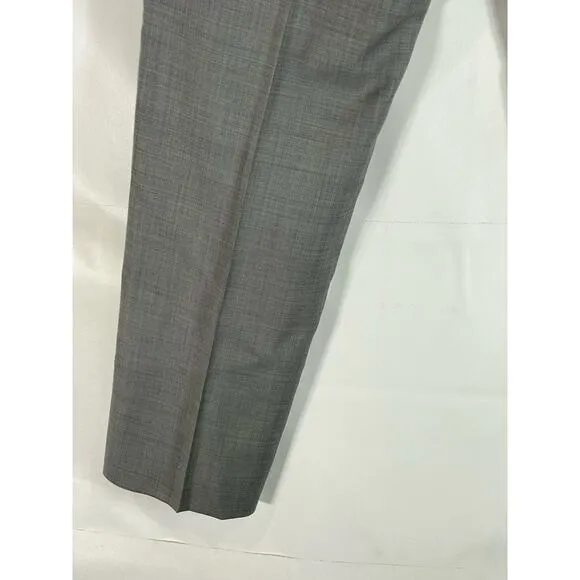 TOMMY HILFIGER Men's Light Grey Sharkskin Modern-Fit Flat Front Pants SZ 36X32