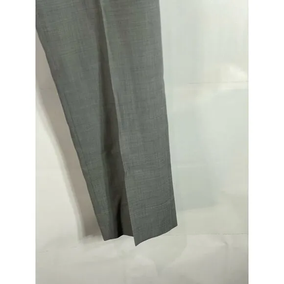 TOMMY HILFIGER Men's Light Grey Sharkskin Modern-Fit Flat Front Pants SZ 36X32