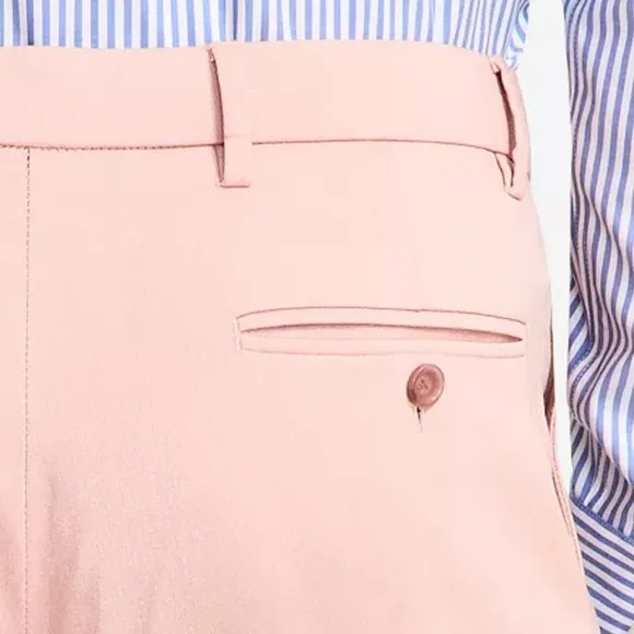 Tommy Hilfiger Men's Modern-Fit Solid Dress Coral Pants