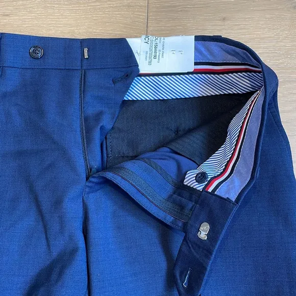 Tommy Hilfiger Men's Modern-Fit Wool TH-Flex Stretch Blue Suit Dress Pants - NWT